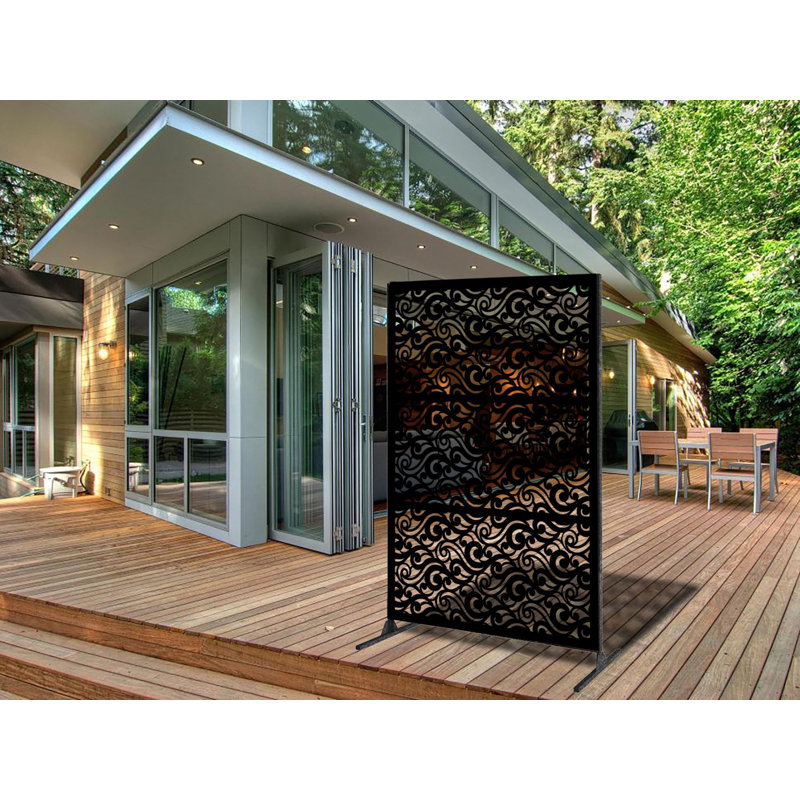 e-Joy Laser Cut Metal Privacy Screen Fence, Decorative e-Joy Laser Cut Metal Privacy Screen Fence, Decorative